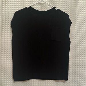 Black Sleeveless Knit Top
